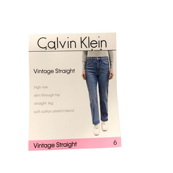 CALVIN KLEIN HIGH VINTAGE‎ STRAIGHT JEANS NEW WITH TAG - Picture 1 of 14